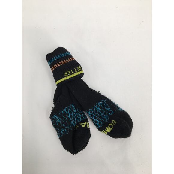 Bombas Kids Calf Socks Black Blue Orange Yellow Honeycomb Bee Print XS 2-8 - Picture 1 of 6